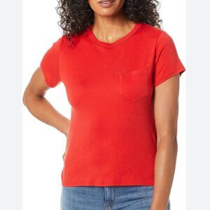 NWOT Enza Costa the pocket tee red size large
